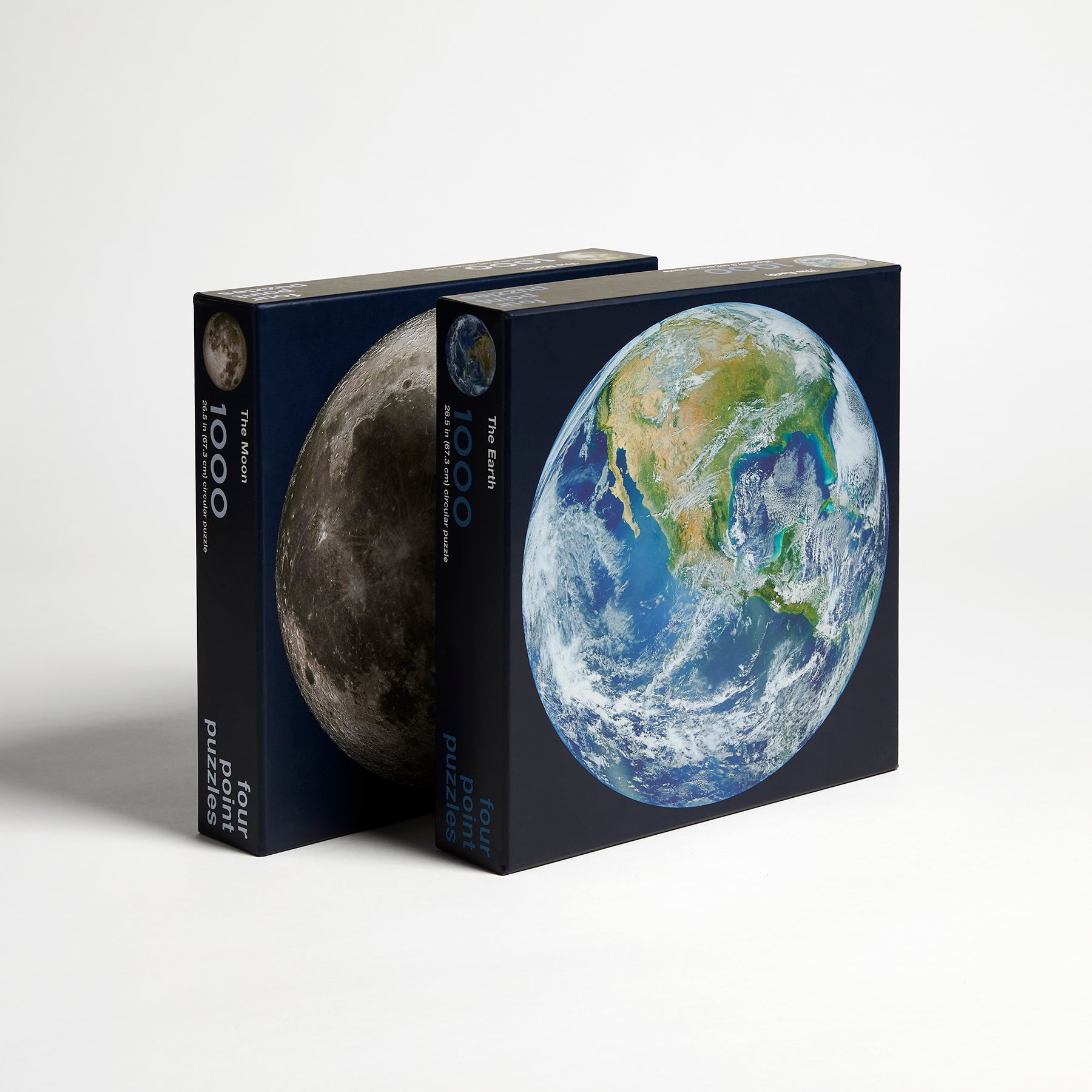 Earth and Moon circle puzzles by Four Point Puzzles available at Compendium Design Store