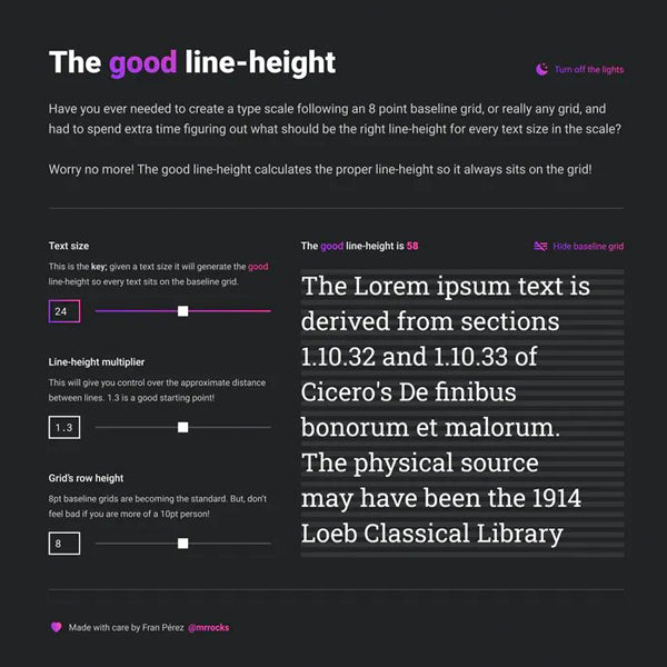 Quickly calculating the perfect line-height
