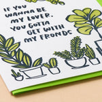 Frondship Plants Letterpress Greeting Card