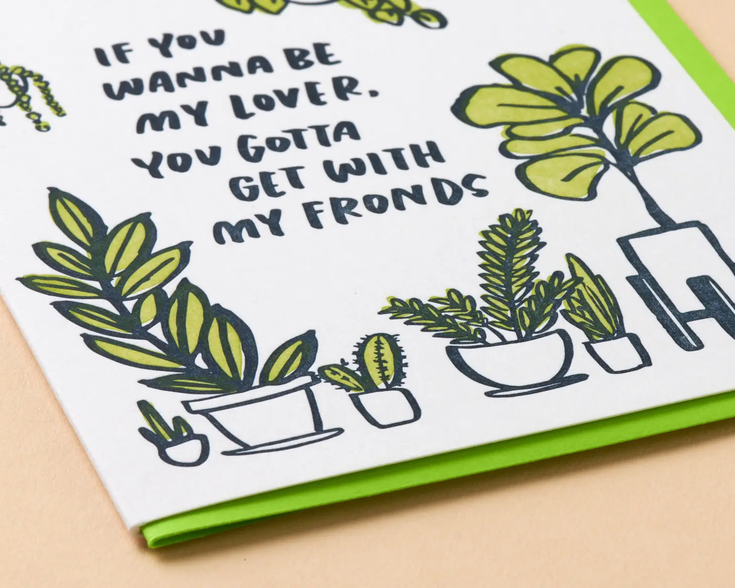 Frondship Plants Letterpress Greeting Card