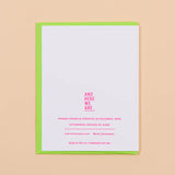 Oh Boy! Or Girl! Baby Shower Letterpress Greeting Card