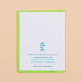 December Birthday Letterpress Greeting Card