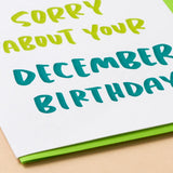 December Birthday Letterpress Greeting Card