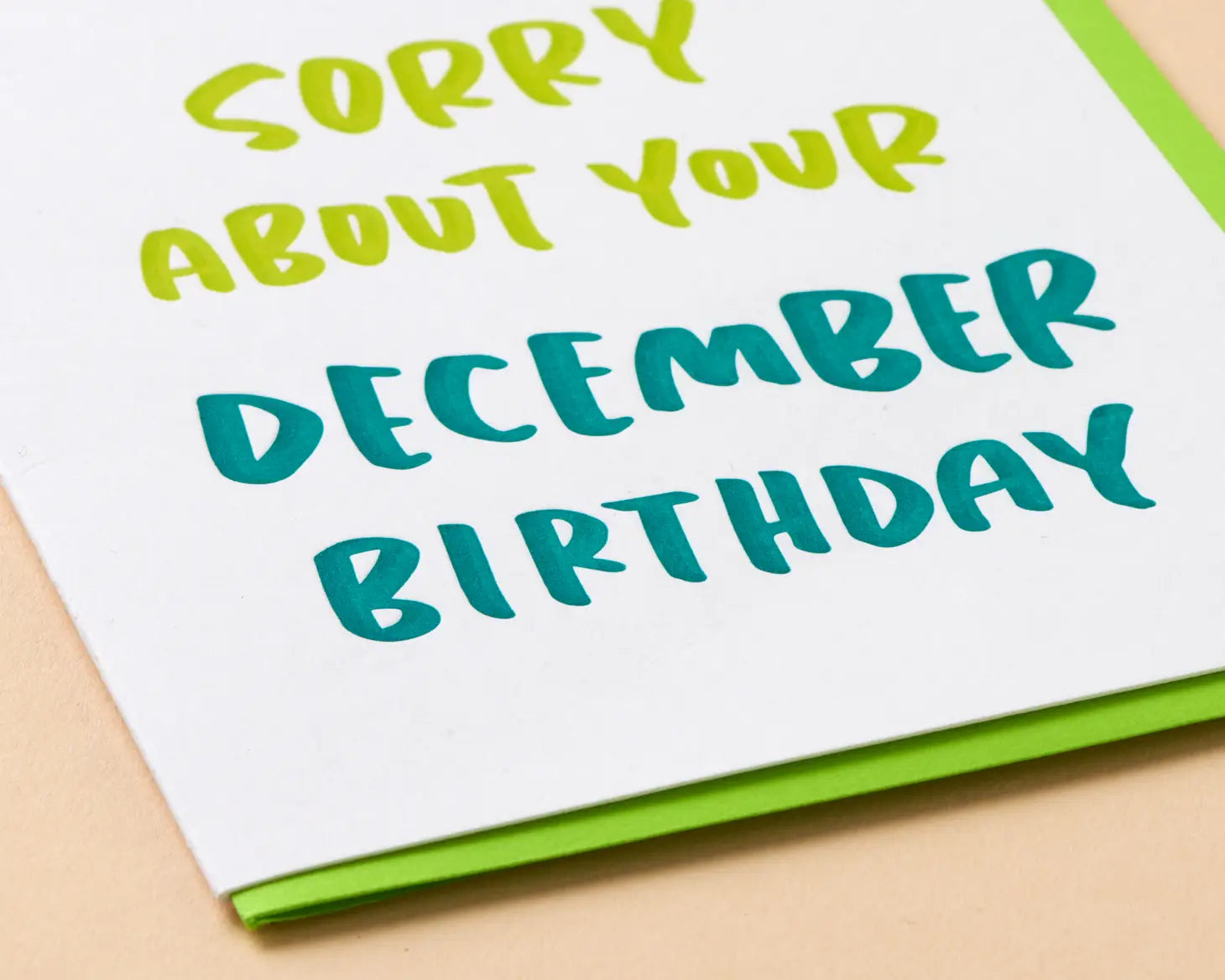 December Birthday Letterpress Greeting Card