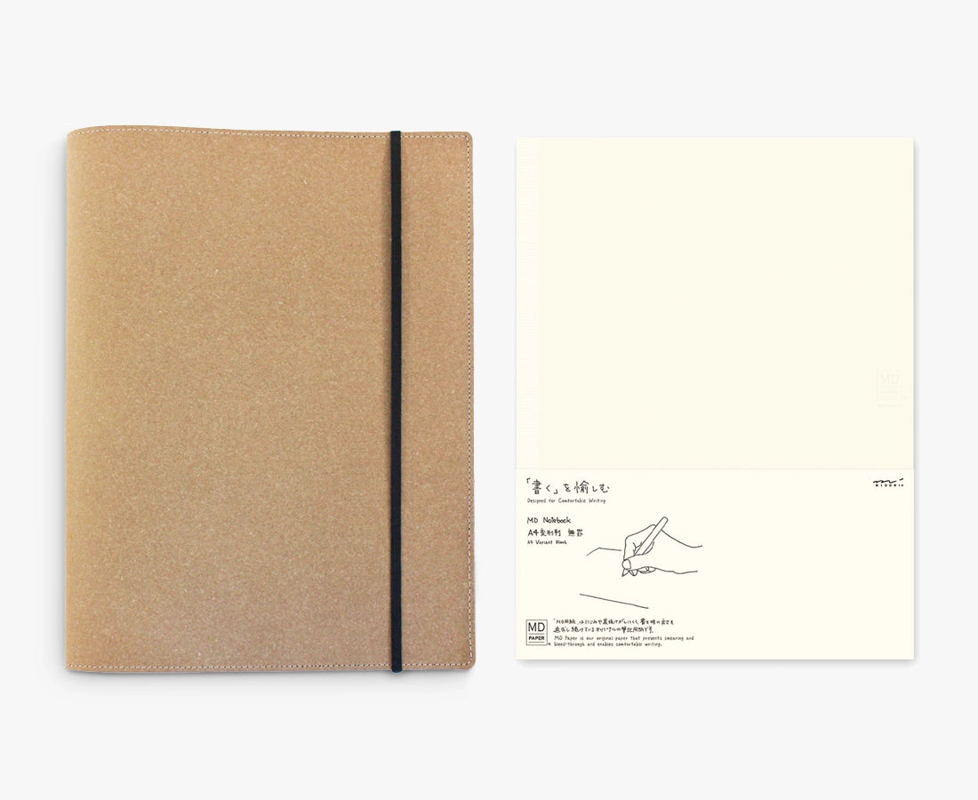 A4 Leather Journal Cover + Notebook Bundle