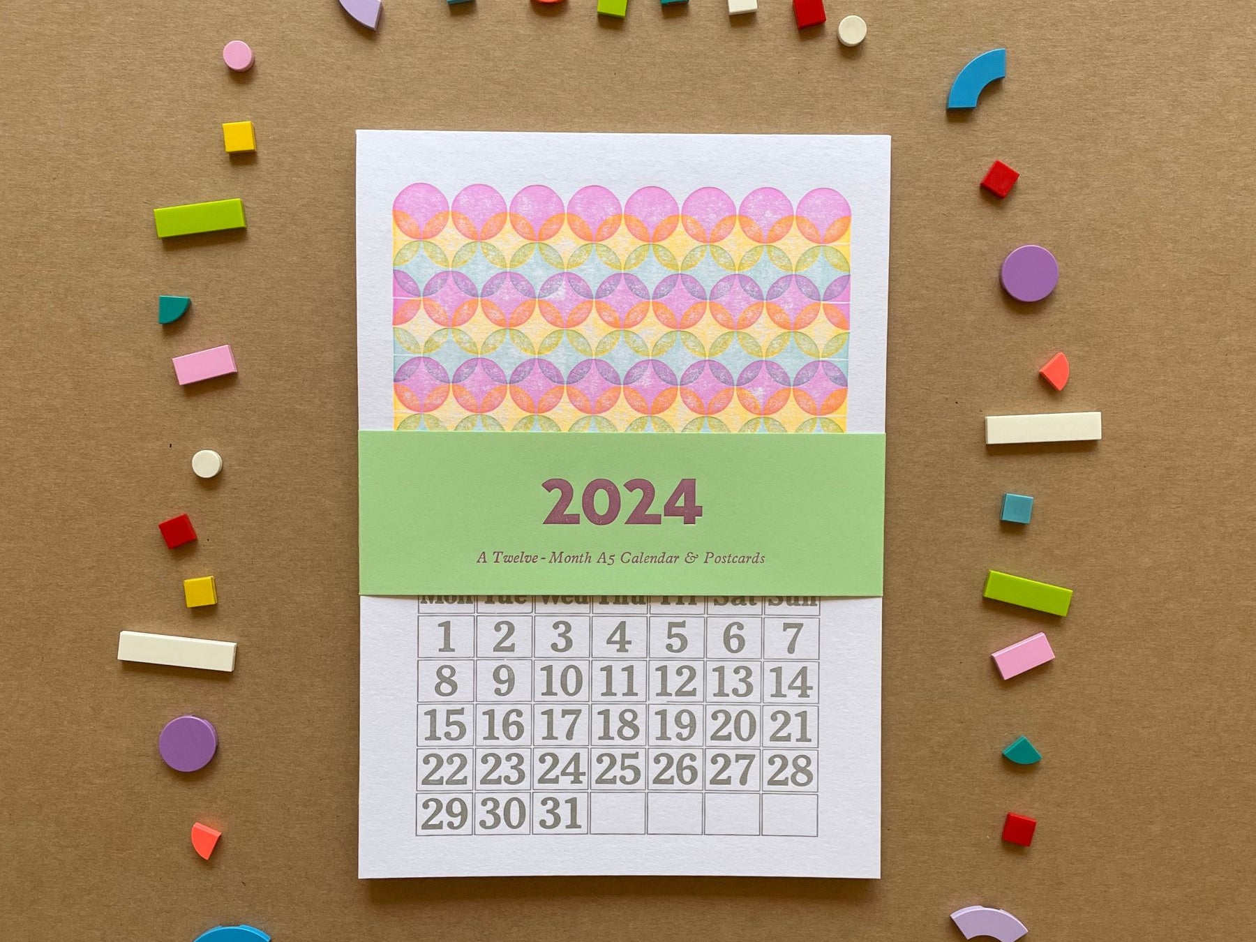 Bright Press Letterpress Calendar 2024