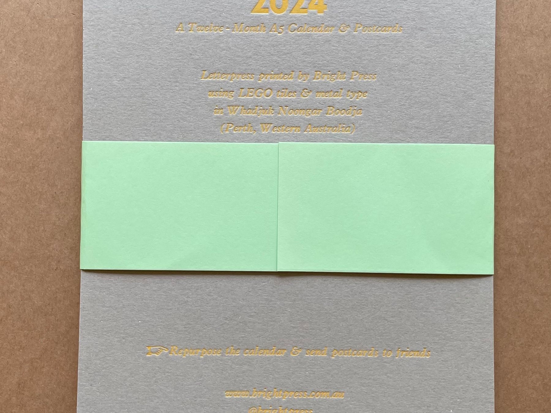 Bright Press Letterpress Calendar 2024