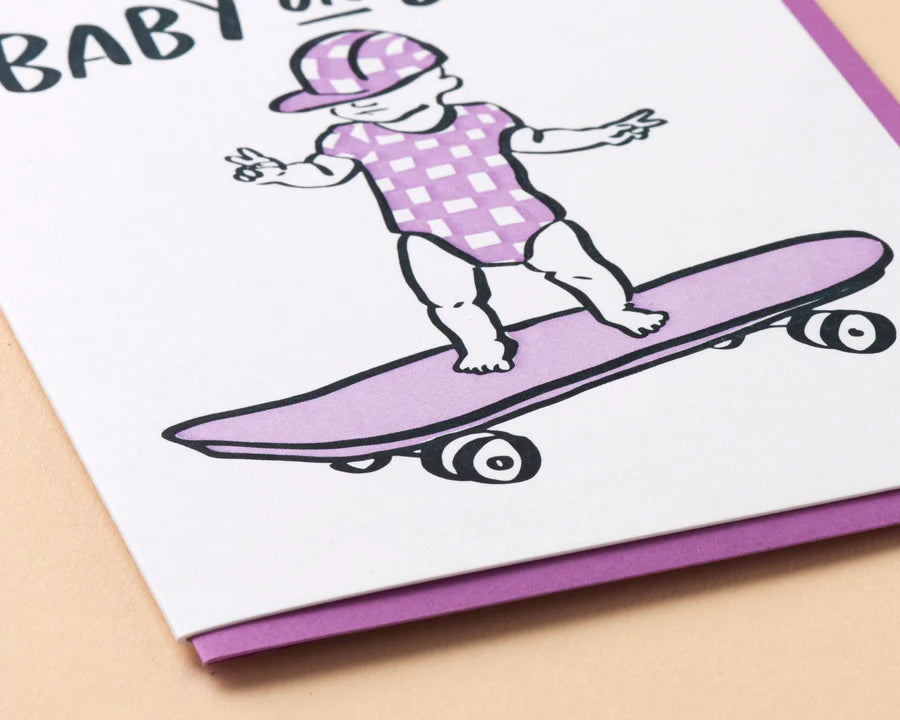 And Here We Are 'Baby On Board' Card