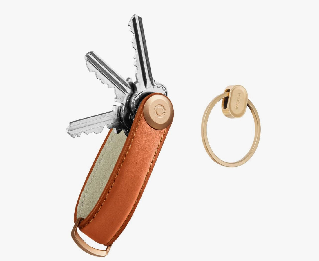 Orbitkey Key Organiser + Ring V2 Gift Set in Cognac/Tan