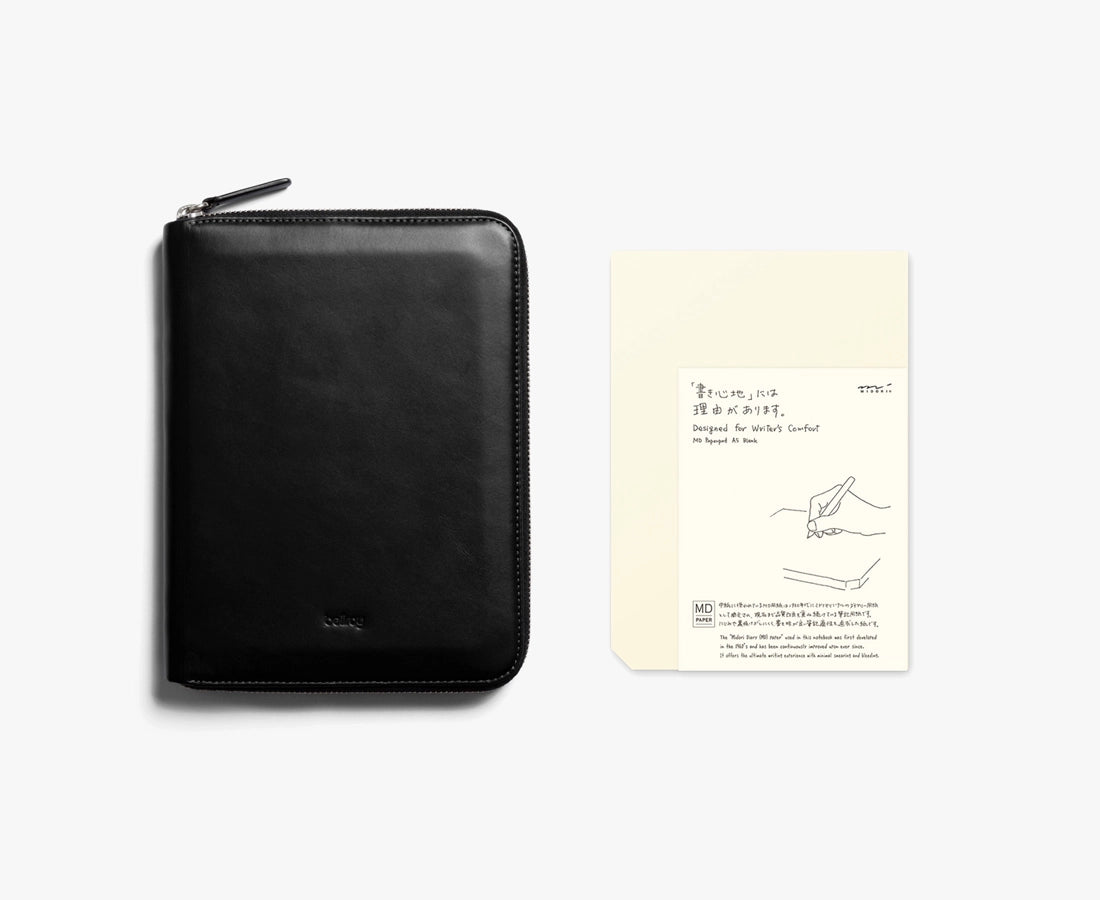 A5 Compendium + Note Pad Bundle Black Blank