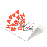 Birthday Balloons Letterpress Greeting Card