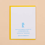 Teacher Appreciation Ribbon Thank You Letterpress Greeting Card