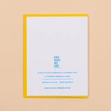 Teacher Appreciation Ribbon Thank You Letterpress Greeting Card
