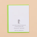 We'll Miss You Goodbye Letterpress Greeting Card