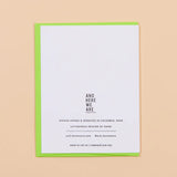 We'll Miss You Goodbye Letterpress Greeting Card
