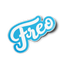 Freo Vinyl Sticker 3.5inch Blue/White