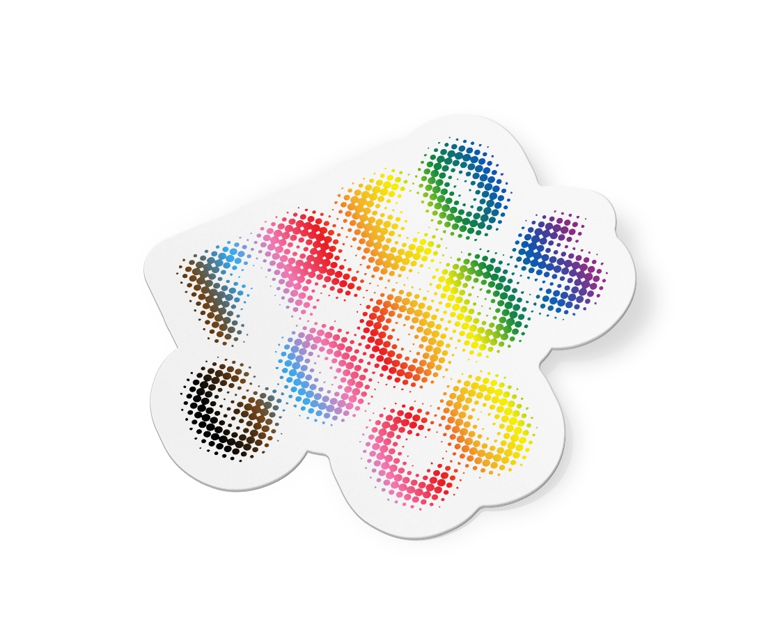 FGC Halftone Rainbow Vinyl Sticker 3inch