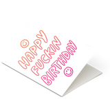 Happy Fuckin Birthday Letterpress Greeting Card