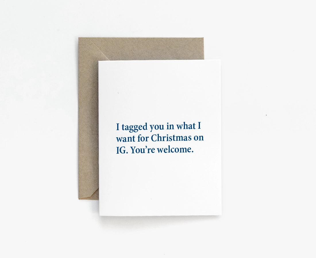 'IG Christmas.' Greeting Card x Compendium Design Store