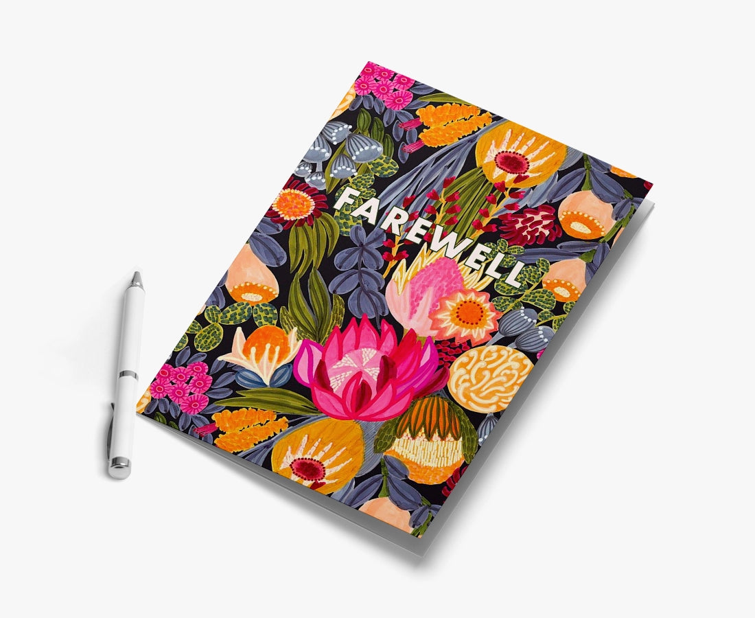 Botanical 'Farewell' A4 Greeting Card