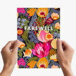Botanical 'Farewell' A4 Greeting Card