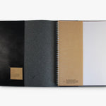 Compendium Australian Made A4 Leather Notebook Cover Black