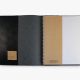 Compendium Australian Made A4 Leather Notebook Cover Black