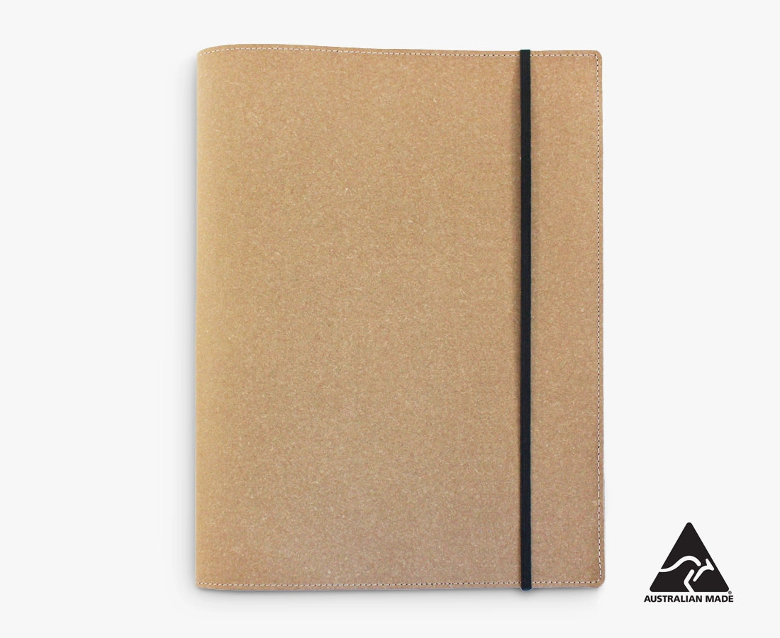 Compendium Australian Made A4 Leather Notebook Cover Natural