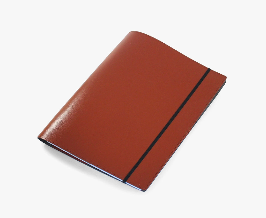 Compendium Australian Made A4 Leather Notebook Cover Tan
