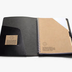 Compendium Australian Made A5 Leather Notebook Cover Black