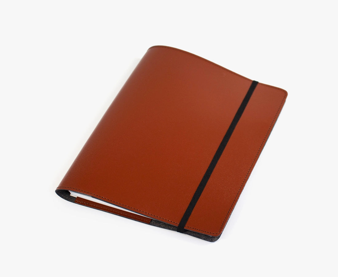 Compendium Australian Made A5 Leather Notebook Cover Tan