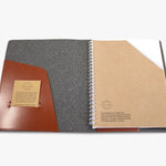 Compendium Australian Made A5 Leather Notebook Cover Tan