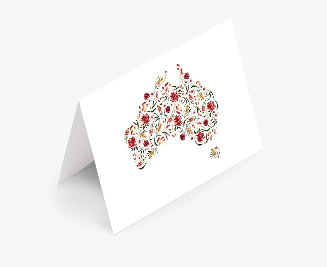 LittleHootHoot Waratah Australia Card Greeting Card