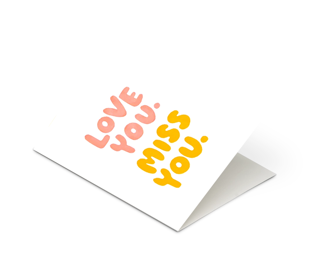 Love You, Miss You Mother's Day Letterpress Greeting Card