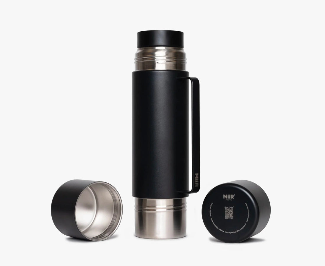 MiiR 'Tomo' Thermos with Sipping Mugs 33oz/1L Black