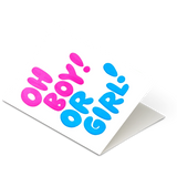 Oh Boy! Or Girl! Baby Shower Letterpress Greeting Card