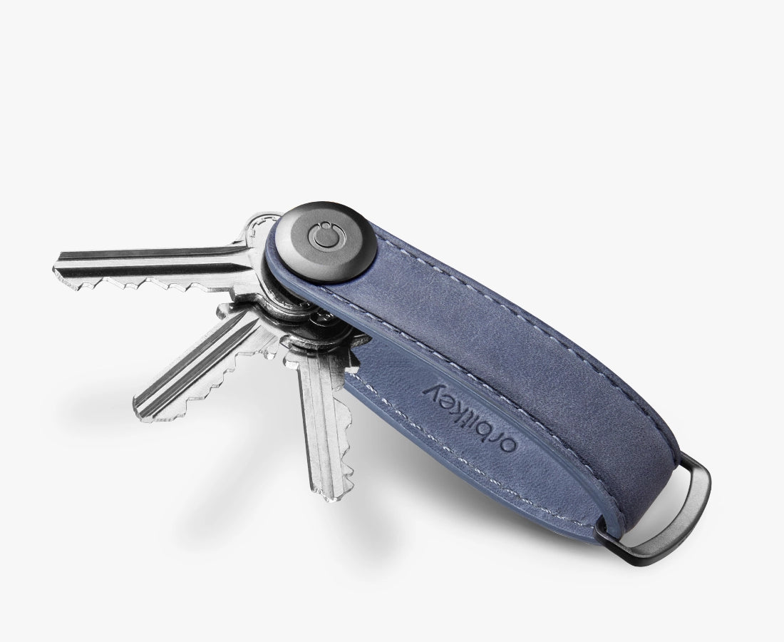 Orbitkey Key Organiser Crazy Horse Leather Edition Steel Grey