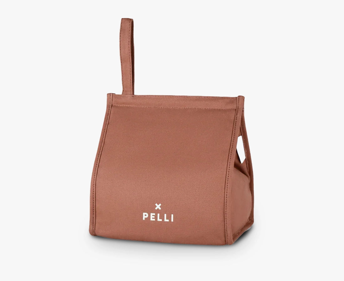 Pelli Bags 'Big Break' - Insulated Canvas Lunch Bag Dark Cinnamon