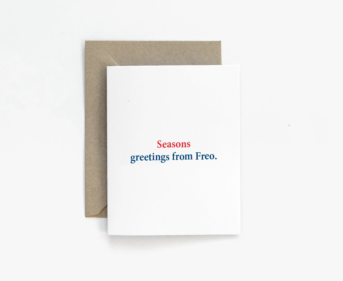 'Seasons greetings from Freo.' Greeting Card x Compendium Design Store