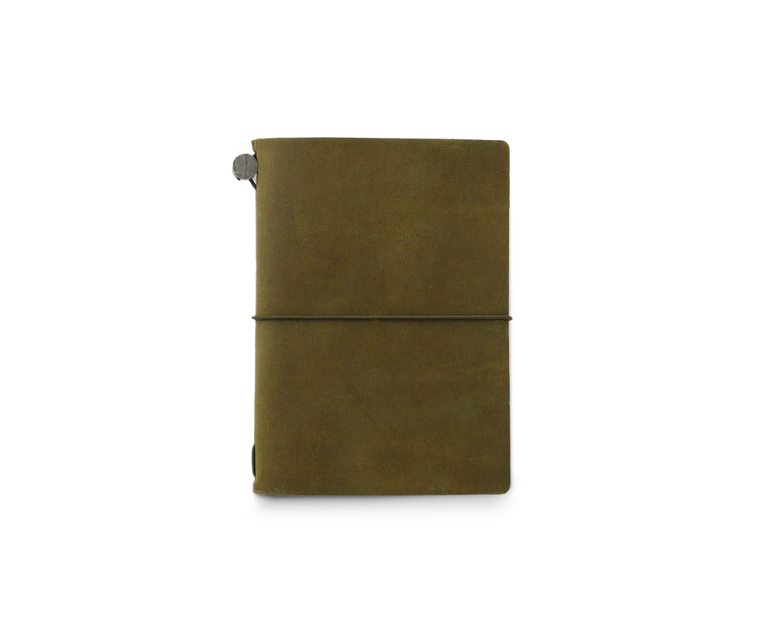 TC Leather Notebook Passport Size Starter Kit Olive