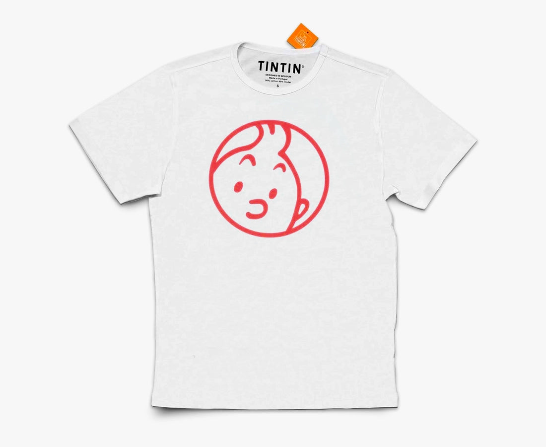 Tintin Face T-Shirt in White