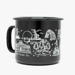 'Welcome To Fremantle' x Freo Goods Co. Black Enamel Camp Mug · 16oz