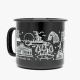 'Welcome To Fremantle' x Freo Goods Co. Black Enamel Camp Mug · 16oz