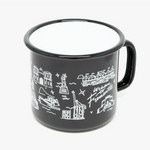 'Welcome To Fremantle' x Freo Goods Co. Black Enamel Camp Mug · 16oz