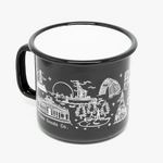 'Welcome To Fremantle' x Freo Goods Co. Black Enamel Camp Mug · 16oz