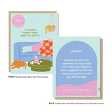 "I'm sorry things have been so shitty." Greeting Card
