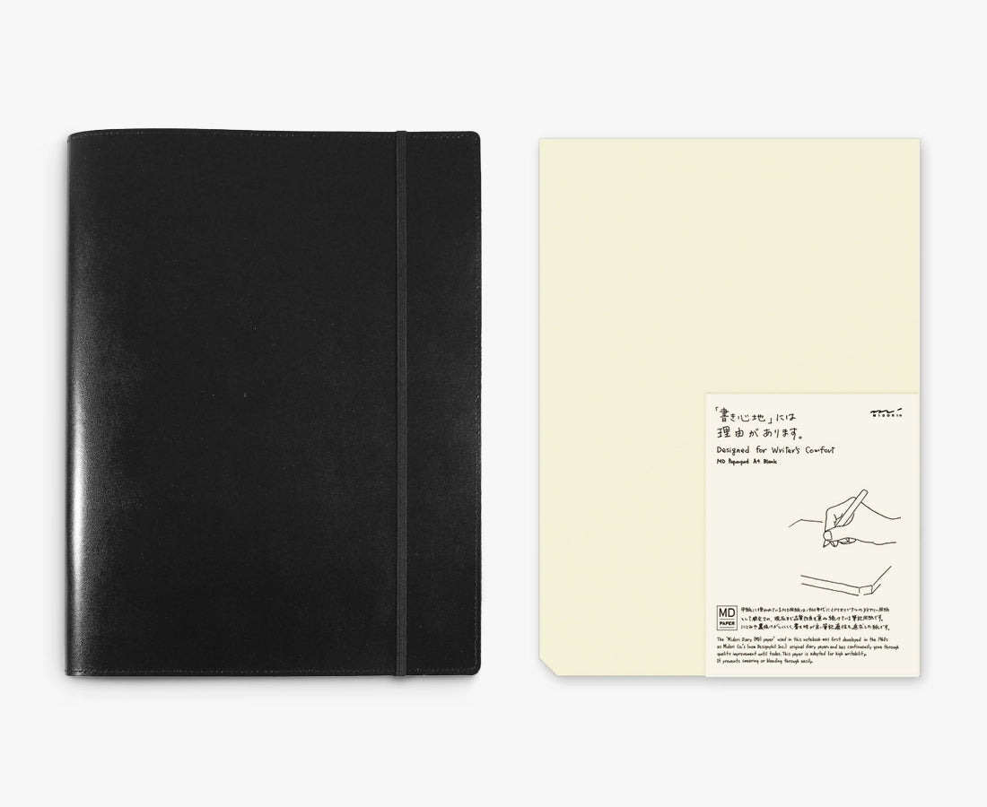 A4 Leather Journal Cover + Notepad Bundle