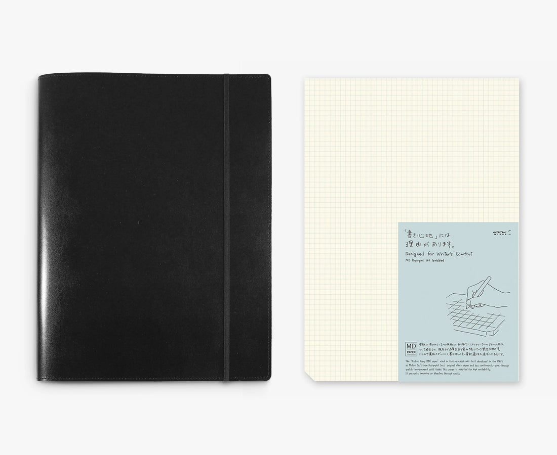 A4 Leather Journal Cover + Notepad Bundle