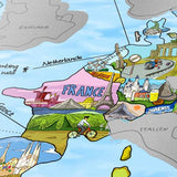 Awesome Maps Bucketlist Scratch Map Poster