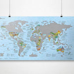 Awesome Maps Bucketlist Scratch Map Poster